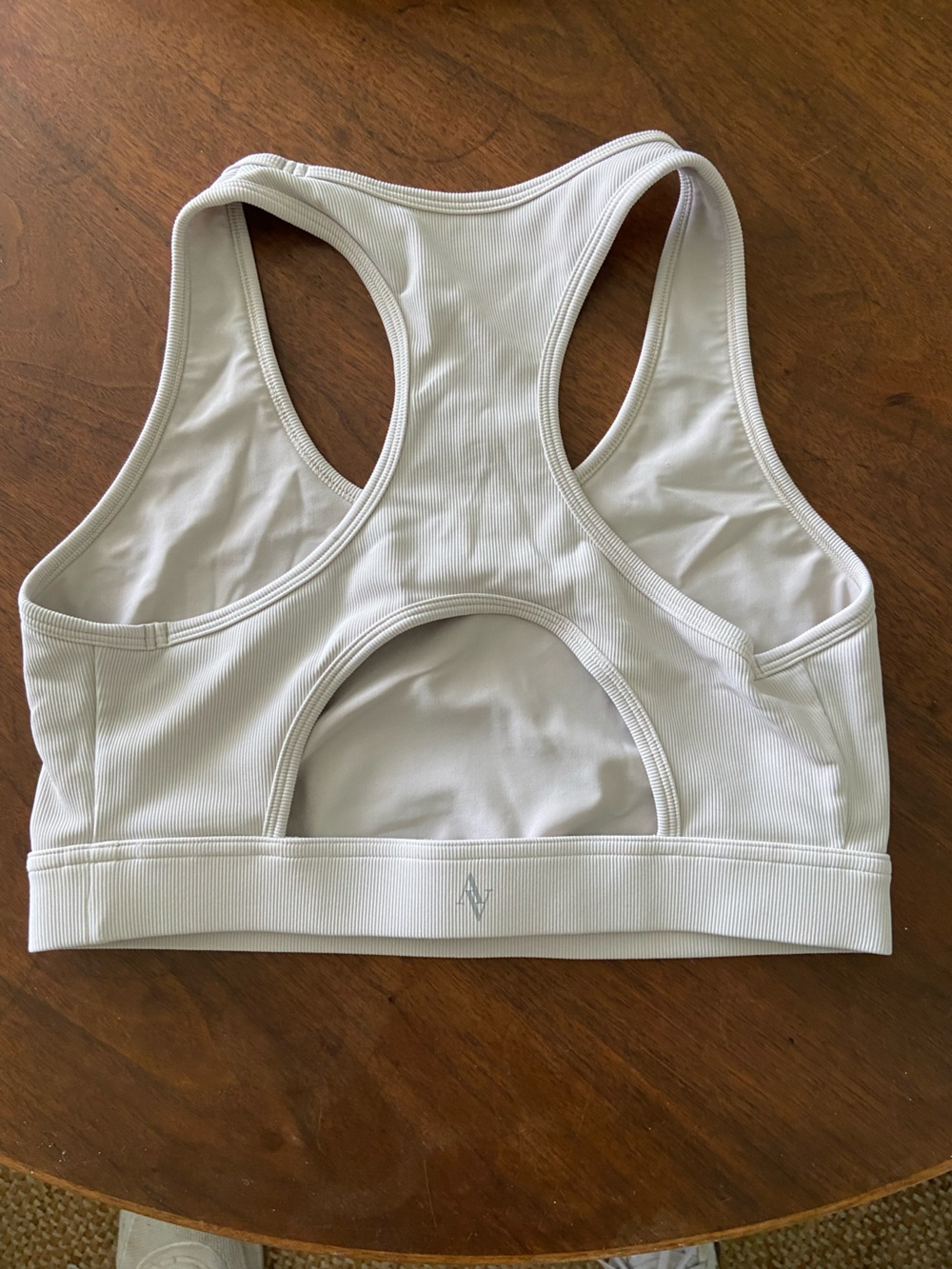 ALL ACCESS White Ribbed Racerback Sports Bra - Light Support - Picture 4 of 4